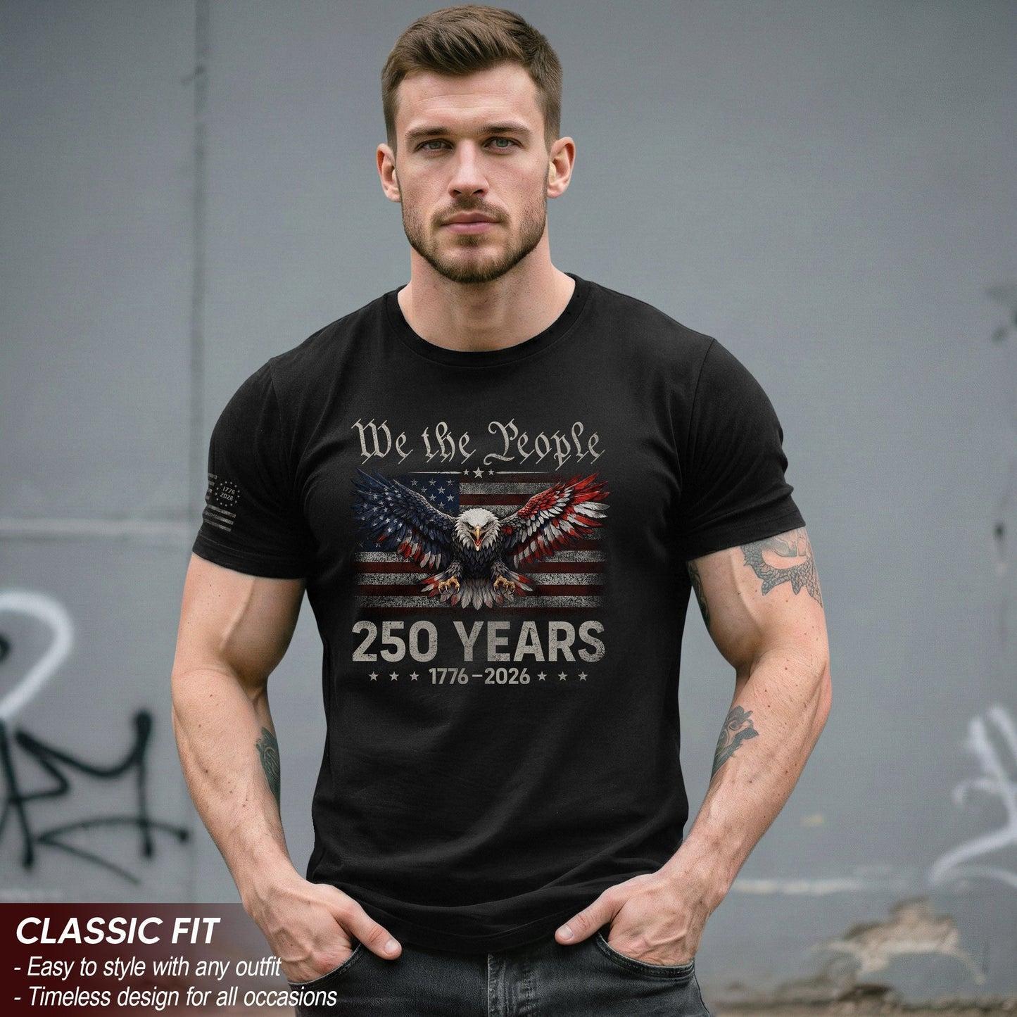 USA 250 Years Anniversary Shirt 1776–2026, Eagle Heritage Tribute